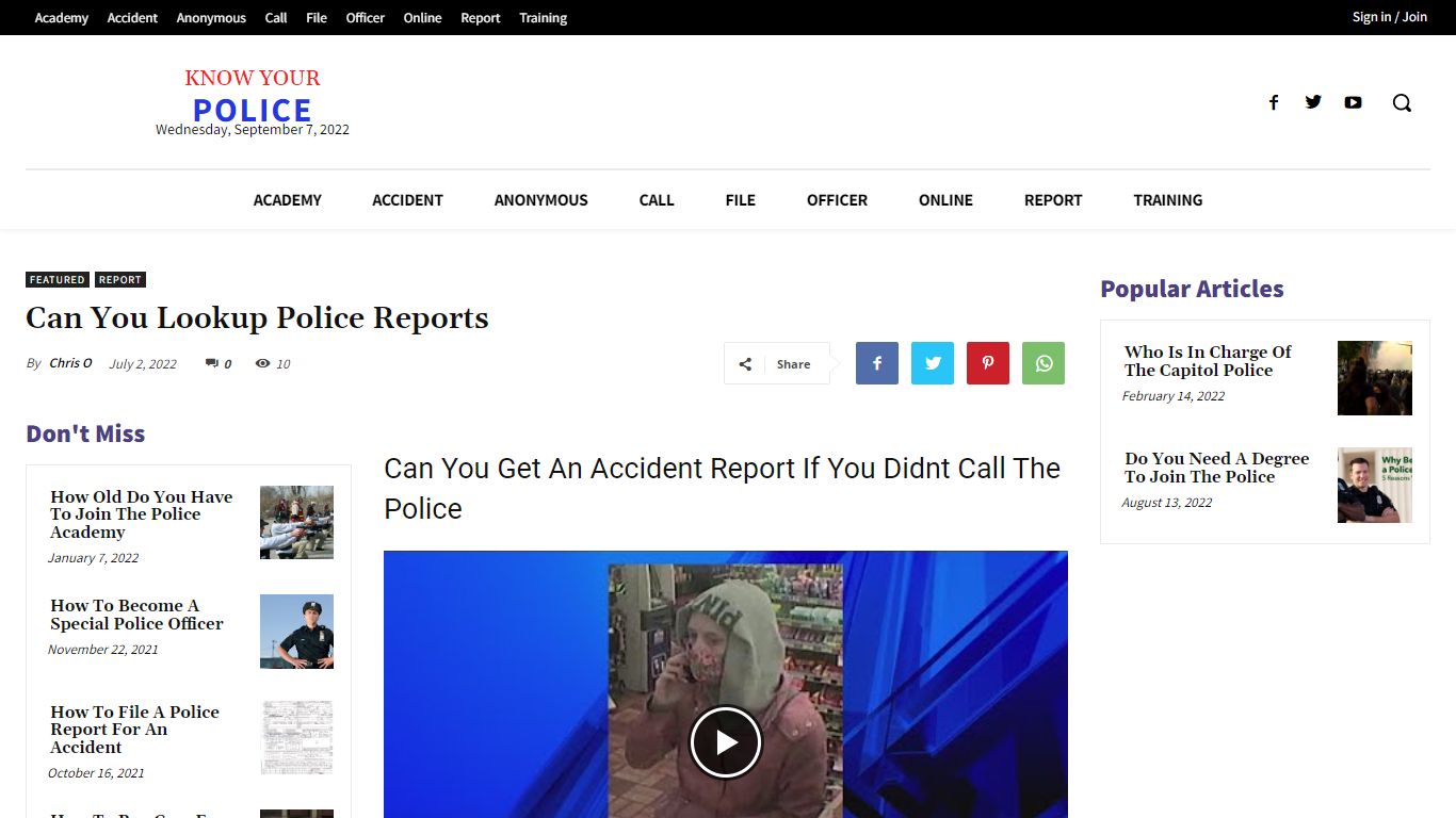 Can You Lookup Police Reports - KnowYourPolice.net